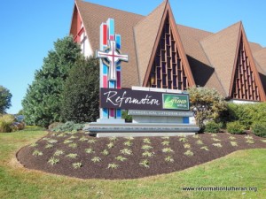 Reformation Lutheran Church building sign