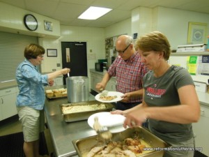 Reformation Lutheran Church Opportunity House serving meal