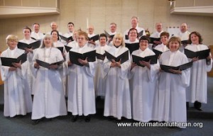 Reformation Lutheran Church singers singing choir