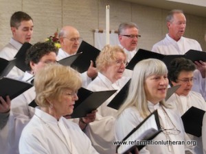 Reformation Lutheran Church singers singing choir